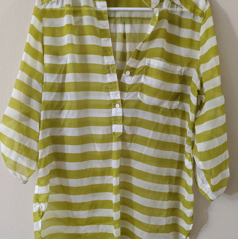 V-Neck striped blouse